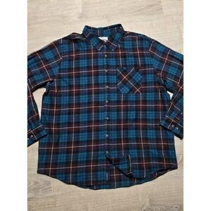 Magellan Outdoors Men's Multi-color Plaid Flannel‎ Long Sleeve Button Down 2XL